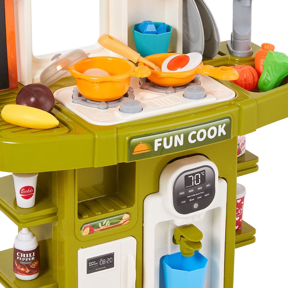 Tommy Toys 50 Piece Kids Kitchen Play Set with Smoke Sound and Light Image 3
