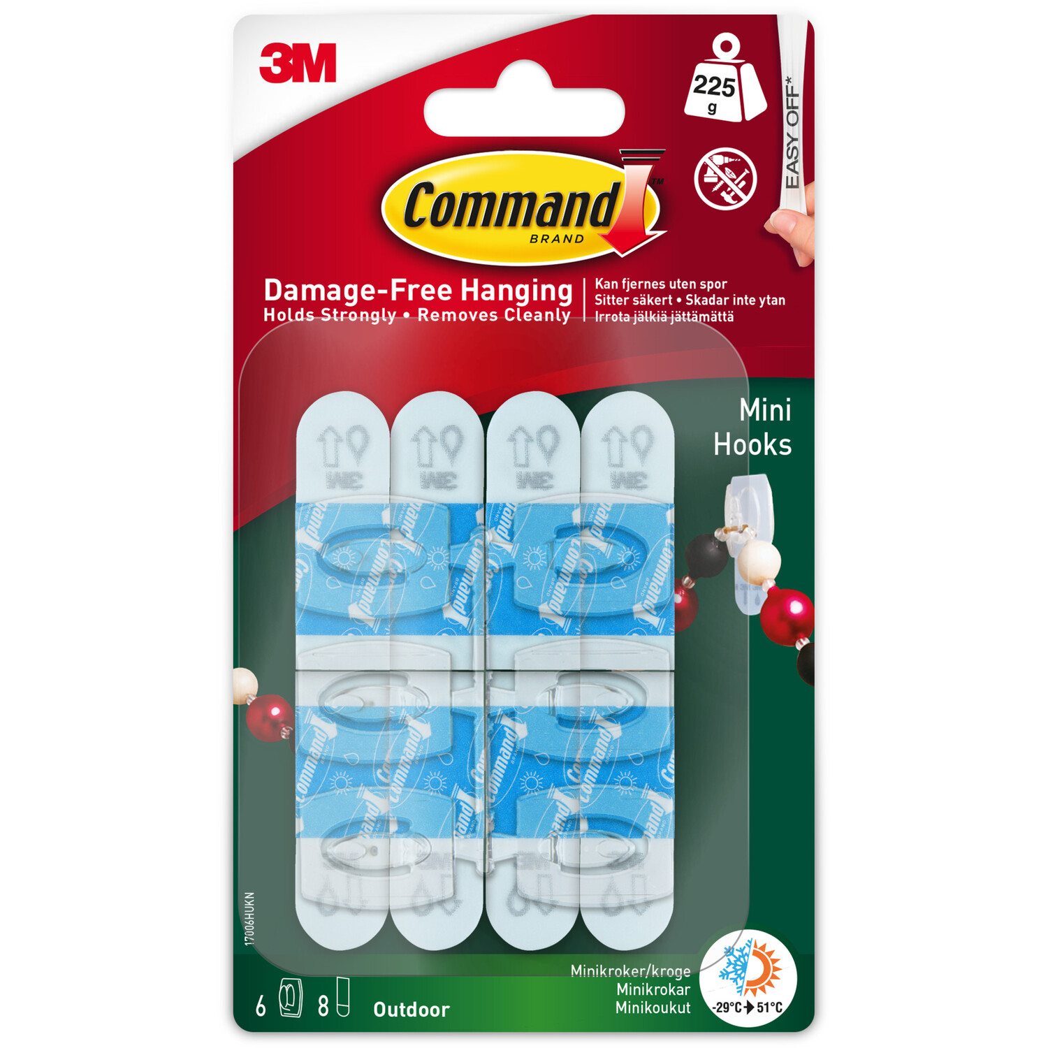 Outdoor Mini Hooks White Image 1