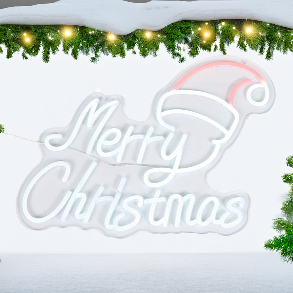 Merry Christmas LED Neon SignRed Image 1