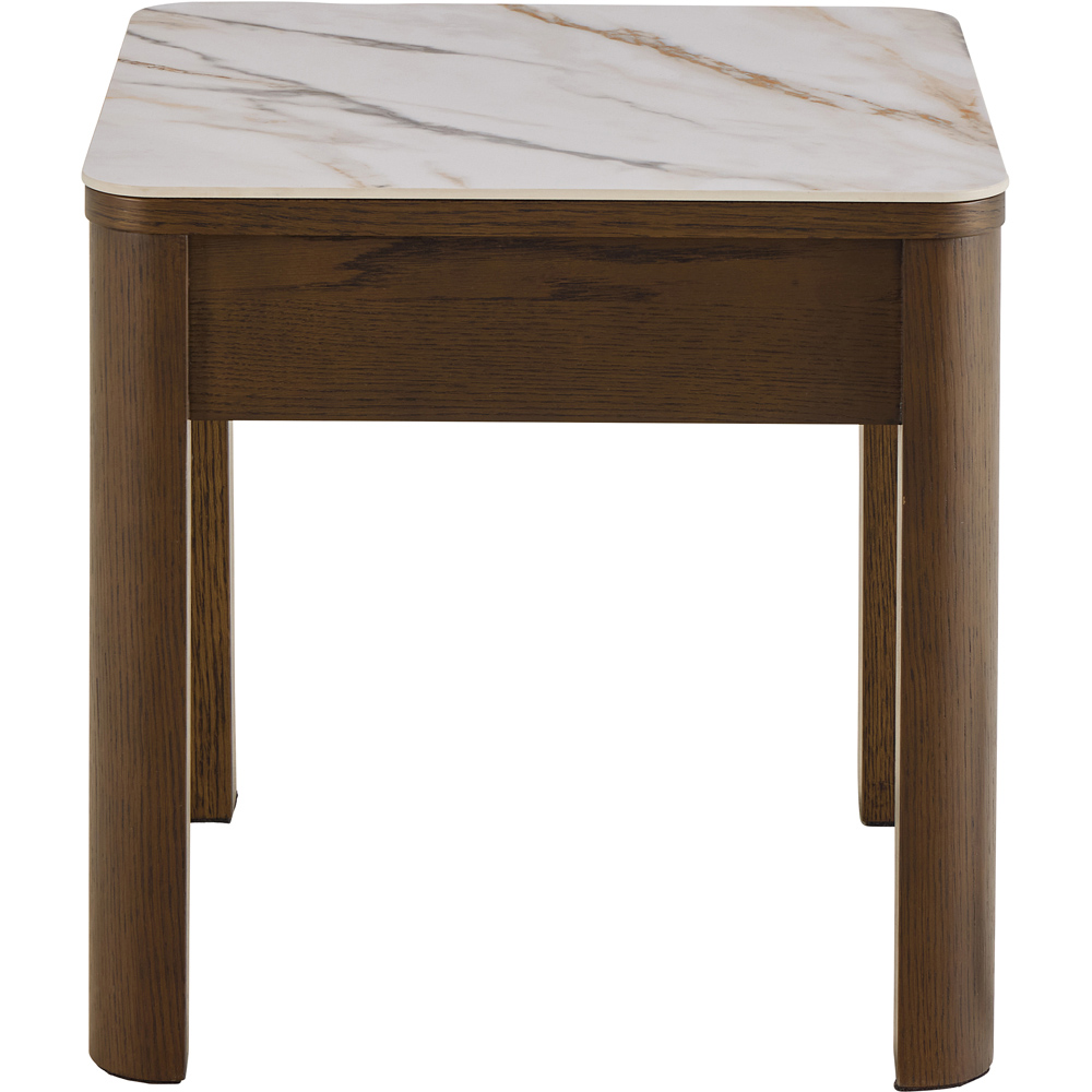 Florence Southampton Single Drawer Cream Ceramic Square Side Table Image 3