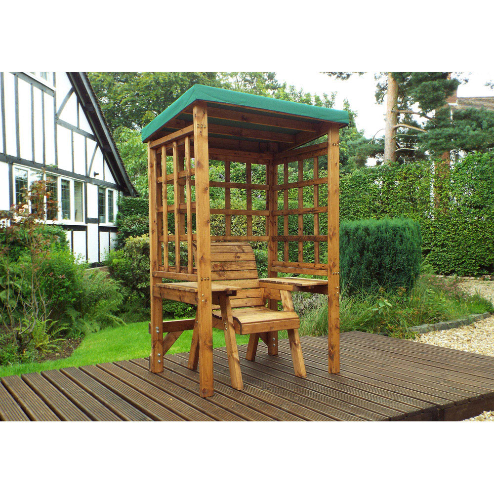 Charles Taylor Wentworth Single Seater Arbour with Green Roof Cover Image 2
