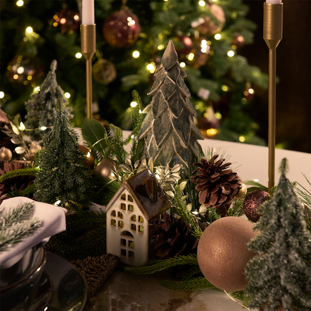 Glazed Green Leaf Tree Decoration Image 2