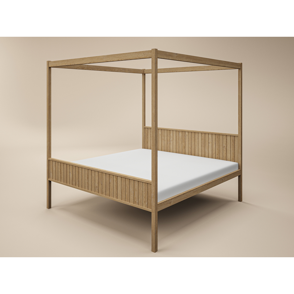 Flair Maddy Super King Size Natural 4 Poster Bed Image 2