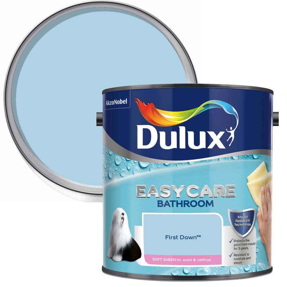 Dulux Easycare Bathroom First Dawn Soft Sheen Paint 2.5L Image 1