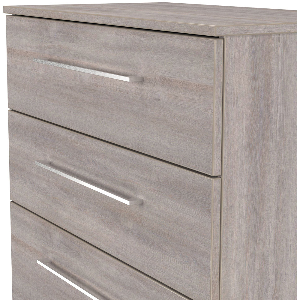 Crowndale Worcester 4 Drawer Grey Oak Deep Chest of Drawers Ready Assembled Image 6