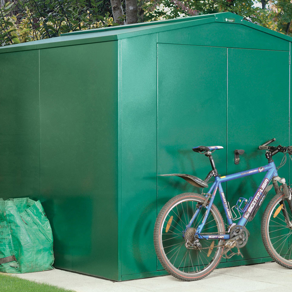 Asgard Gladiator 7 x 7ft Double Door Green High Security Apex Garden Shed Image 6