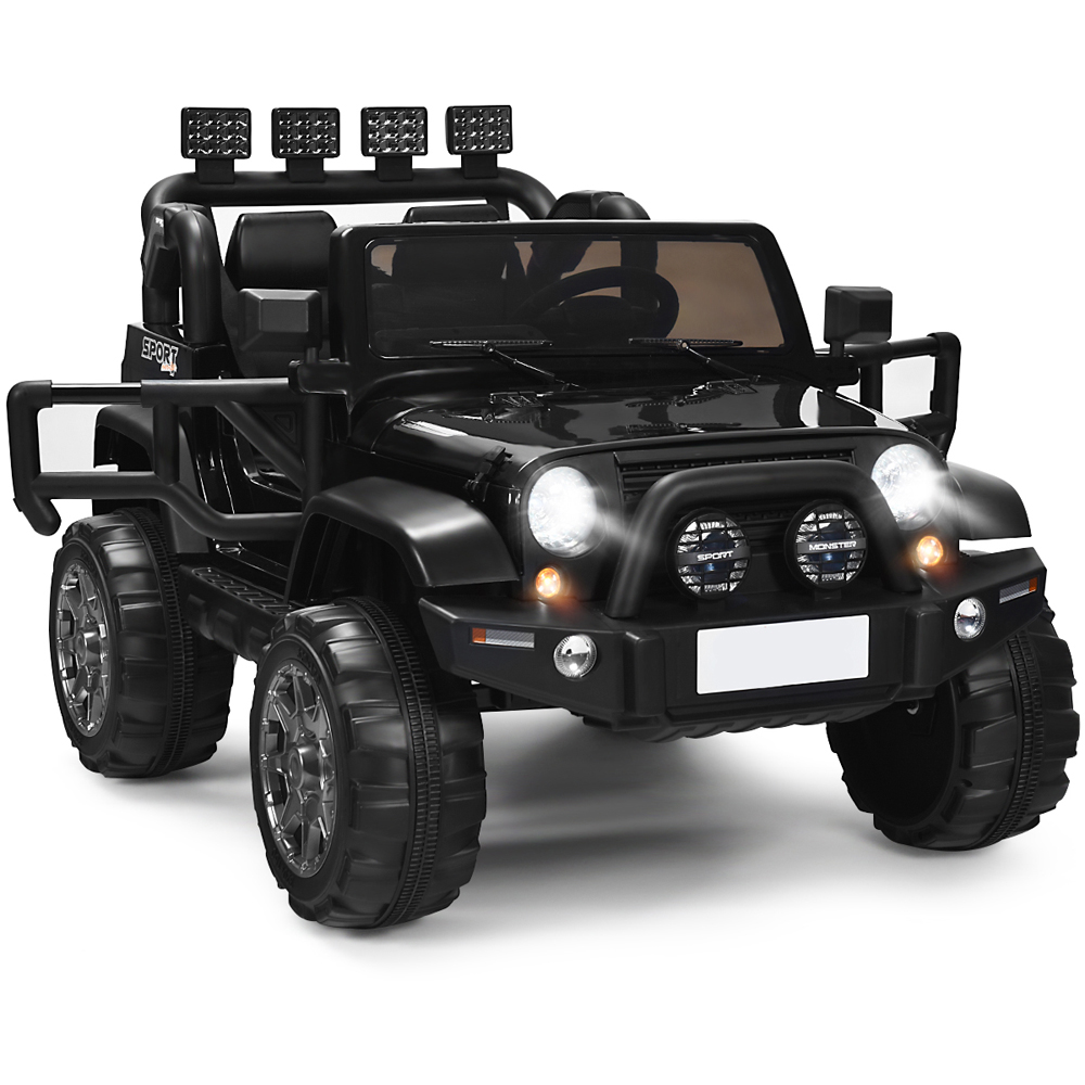 Costway Black Electric Kids Ride On Truck with Remote Control 12V Image 3
