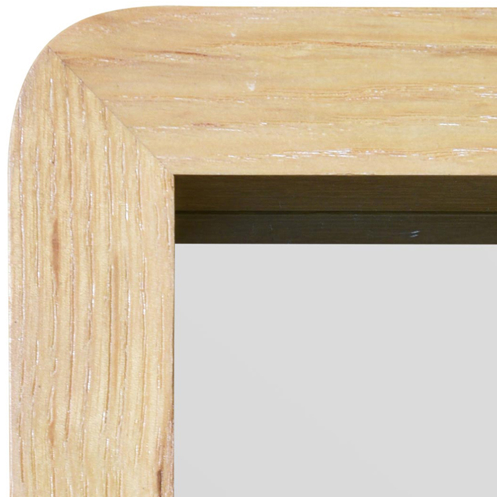 The Naturalis Solid Oak Rounded Corner Leaner Wall Mirror 180 x 90cm Image 5