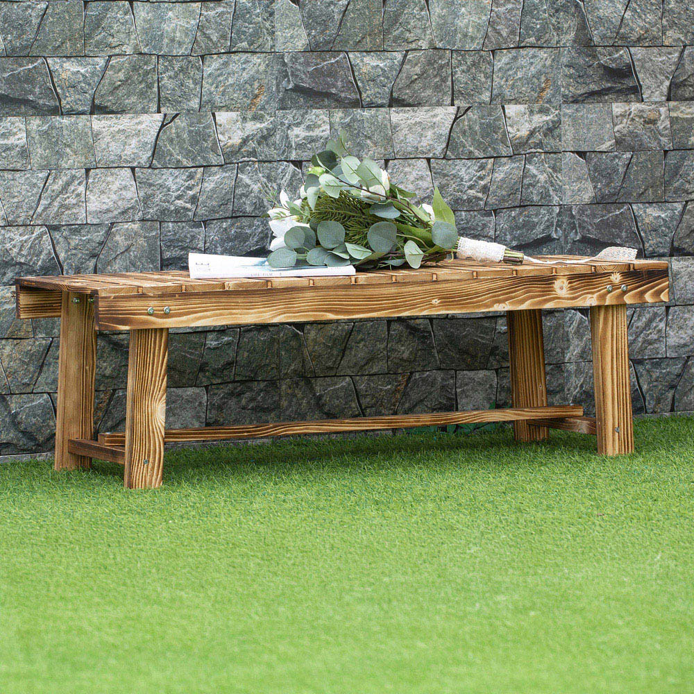 Outsunny 2 Seater Rustic Outdoor Garden Loveseat Image 1