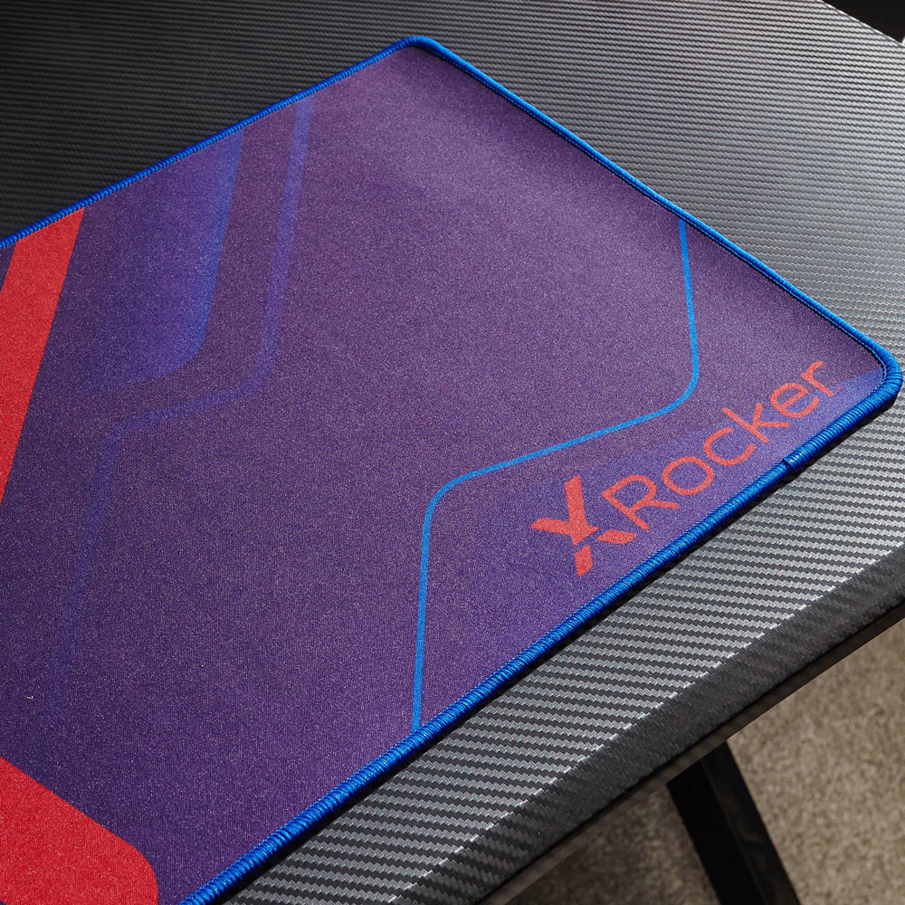 X Rocker Ocelot Black Gaming Desk with Mousepad Image 4