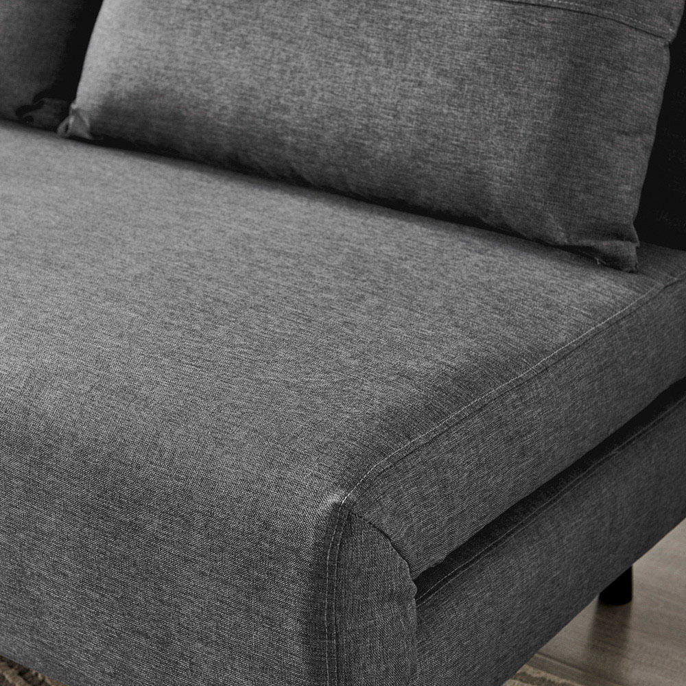 Furniturebox Billie 2 Seater Dark Grey Sofa Bed Image 2