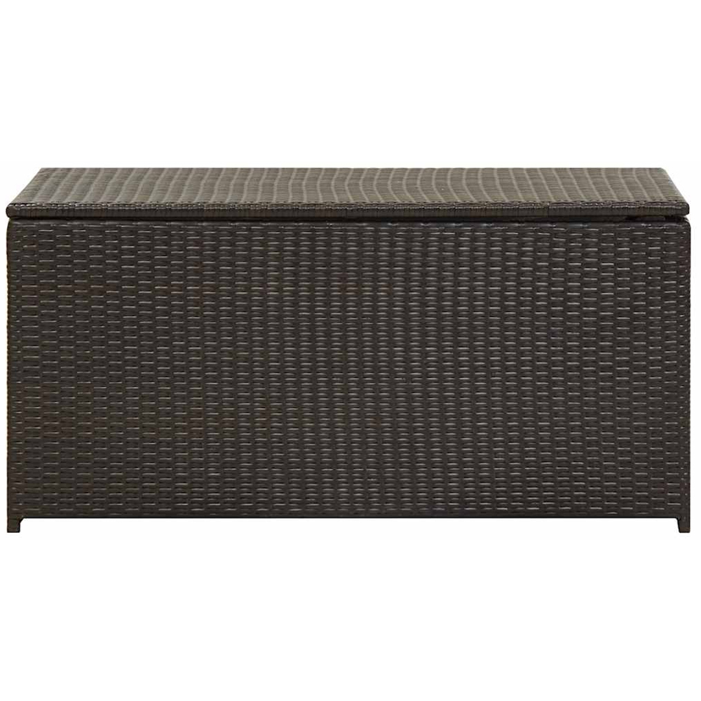 vidaXL 50 x 100 x 50cm Brown Poly Rattan Garden Storage Box Image 3