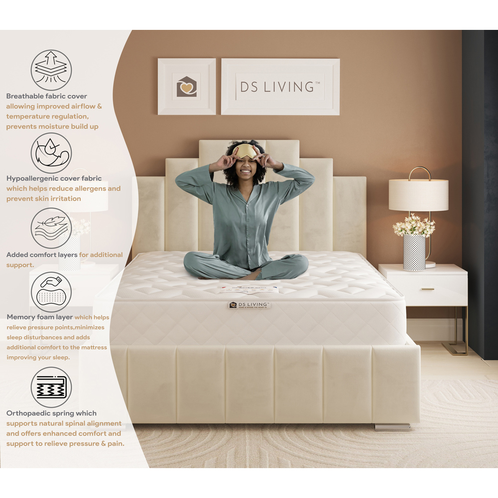 DS Living Glacier Nightfall Super King Size Gel Enhanced Bonnell Spring Mattress Image 6