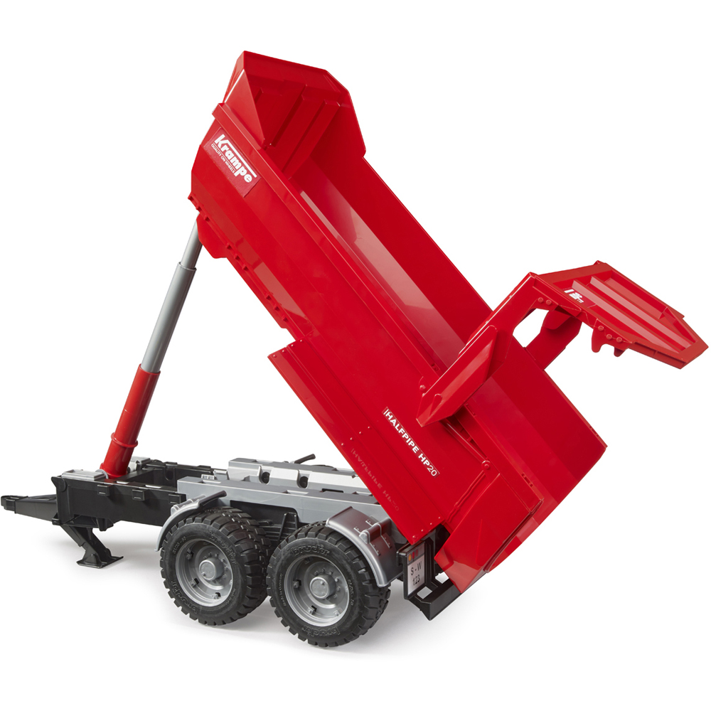 Bruder Kids Krampe Tandem-Halfpipe Tipping Trailer Playset Model Image 4