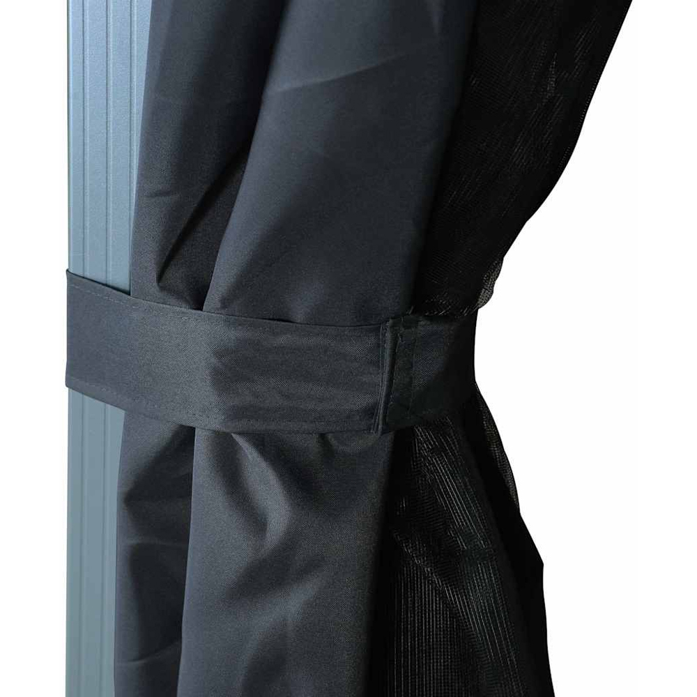 vidaXL 3 x 3m Anthracite Square Gazebo with Curtains Image 6