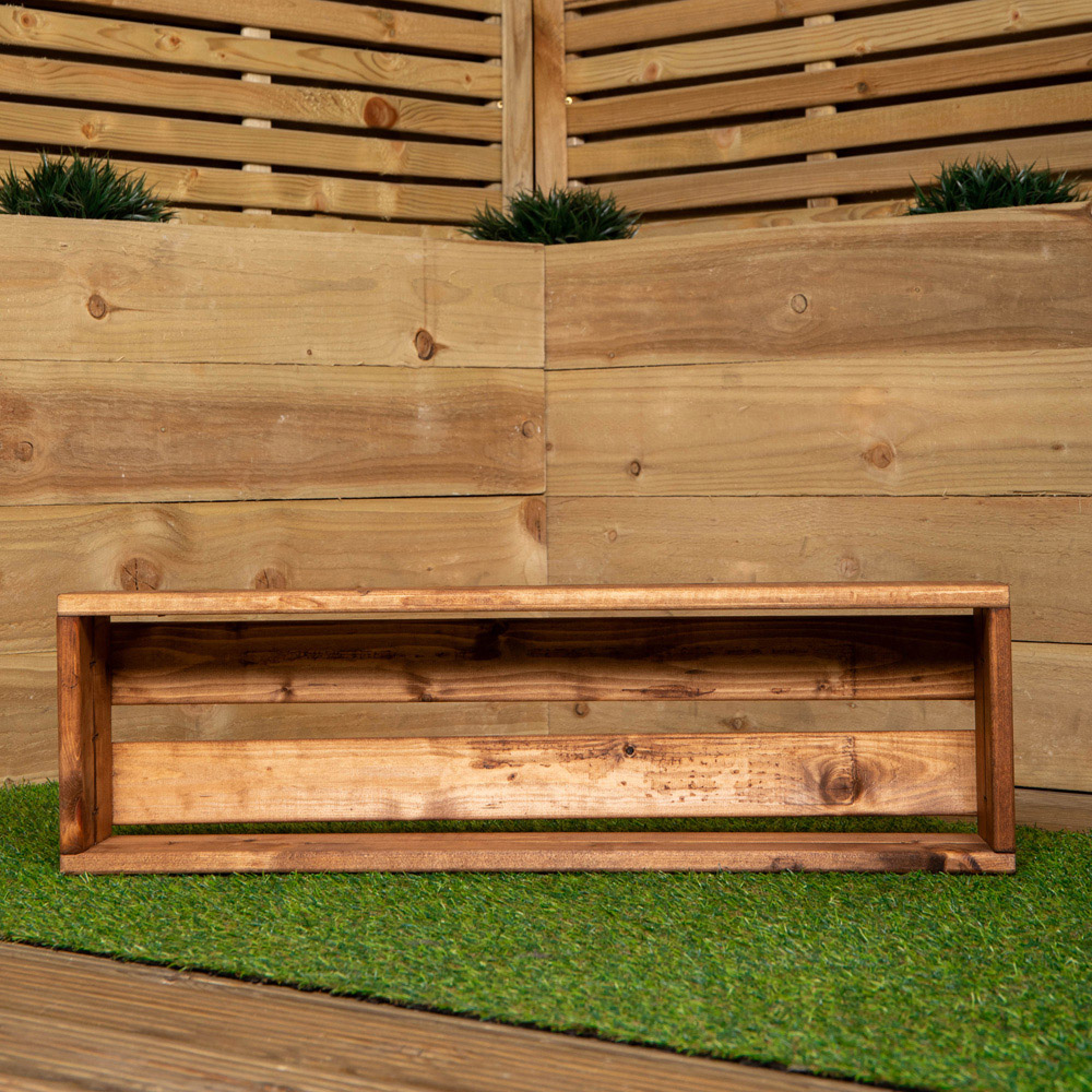 Samuel Alexander Rustic Wooden Garden Window Trough Planter 76 x 23cm Image 3