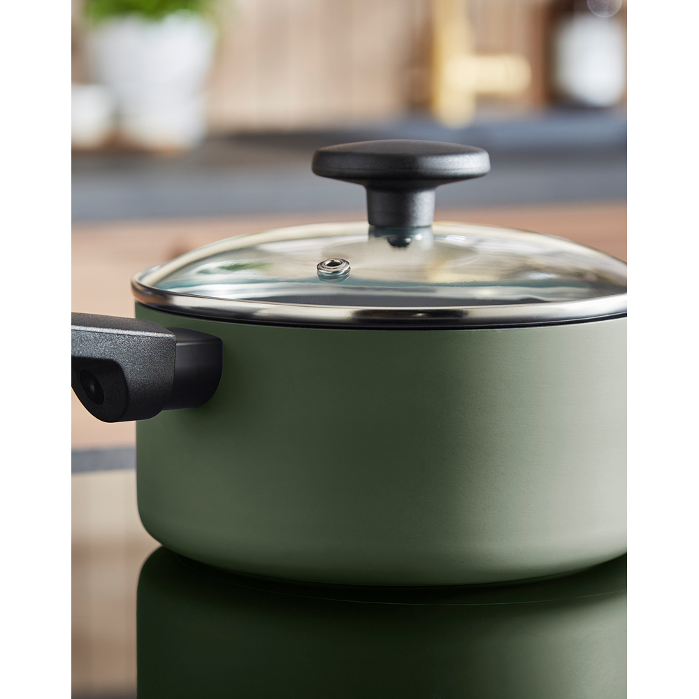 Morphy Richards Green Recycled Aluminium 3 Piece Saucepan Set Image 5