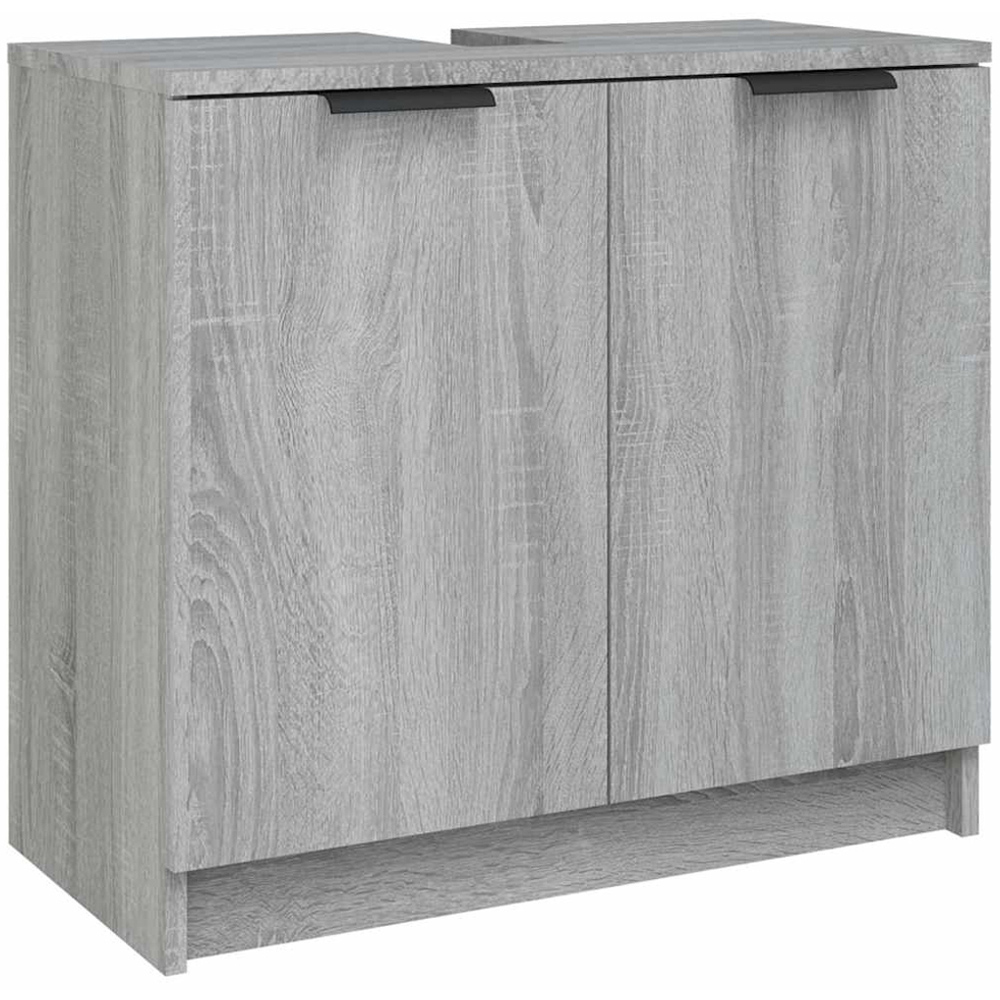vidaXL 2 Door Grey Sonoma Bathroom Cabinet Image 2