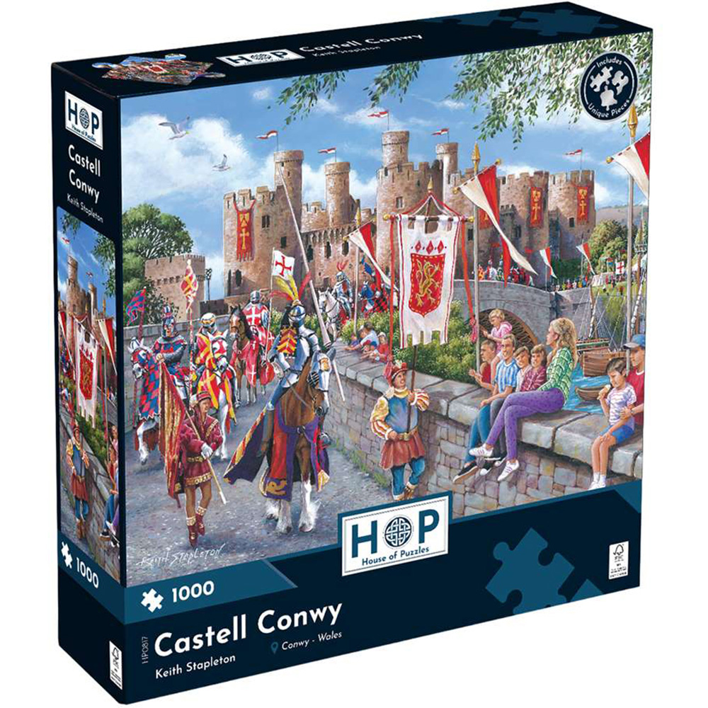 The House of Puzzles Castell Conwy 1000 Piece Jigsaw Puzzle Image 2