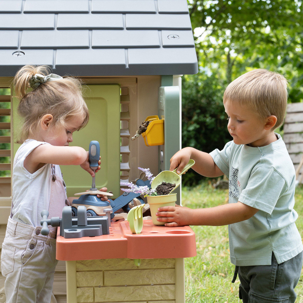 Smoby Life Kids Nature Playhouse and Workshop Image 4