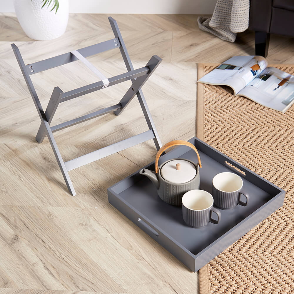 Home Source Alpine Butlers Grey Side Table Image 5
