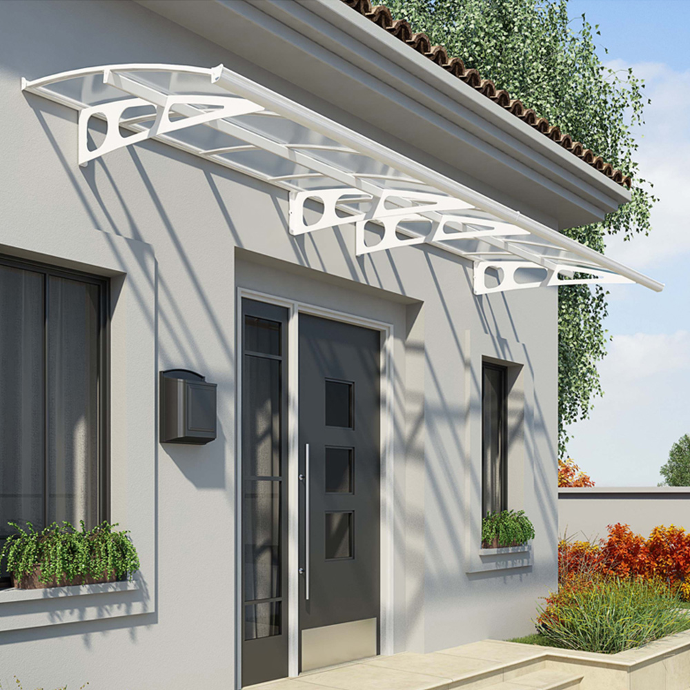 Palram Canopia Bordeaux 4460 White Mist Door Canopy 4.5 x 1.4m Image 1