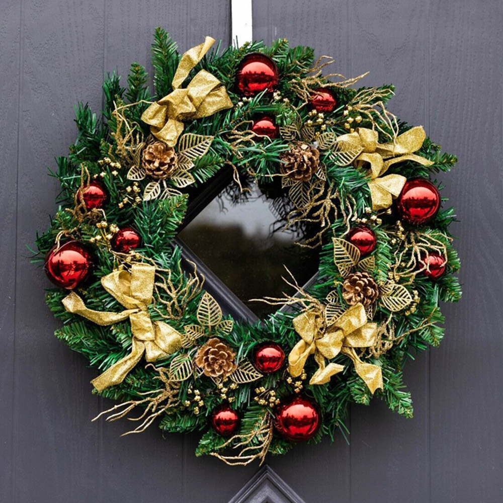 Marco Paul Christmas Wreath Red and Gold 50cm Image 3