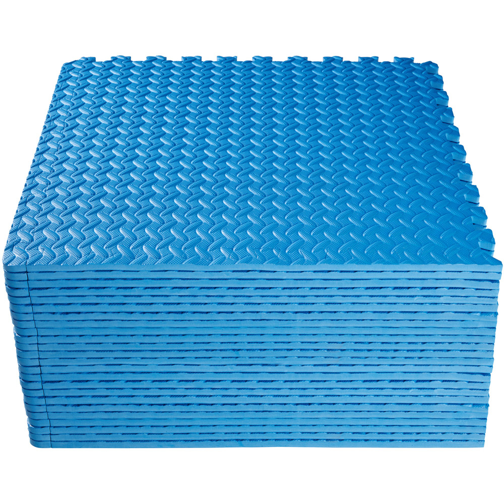 tectake Blue Interlocking Gym Mat 24 Pack Image 5