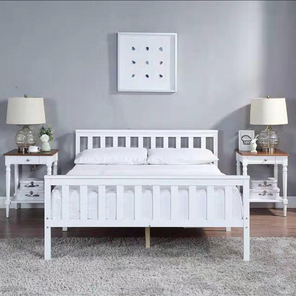 Portland Double Wooden Bed Frame with Mattress Image 7