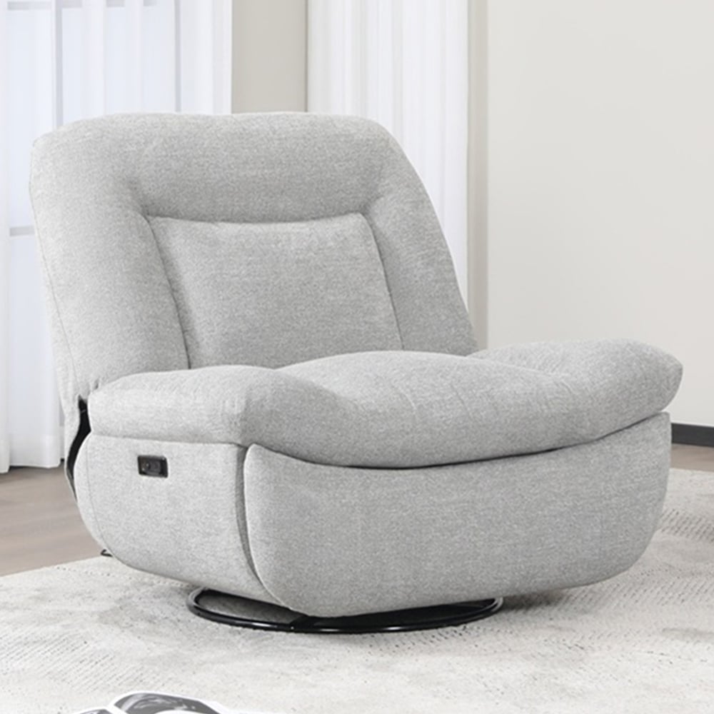 Brooklyn Ebba Light Grey Recliner Chair Image 1