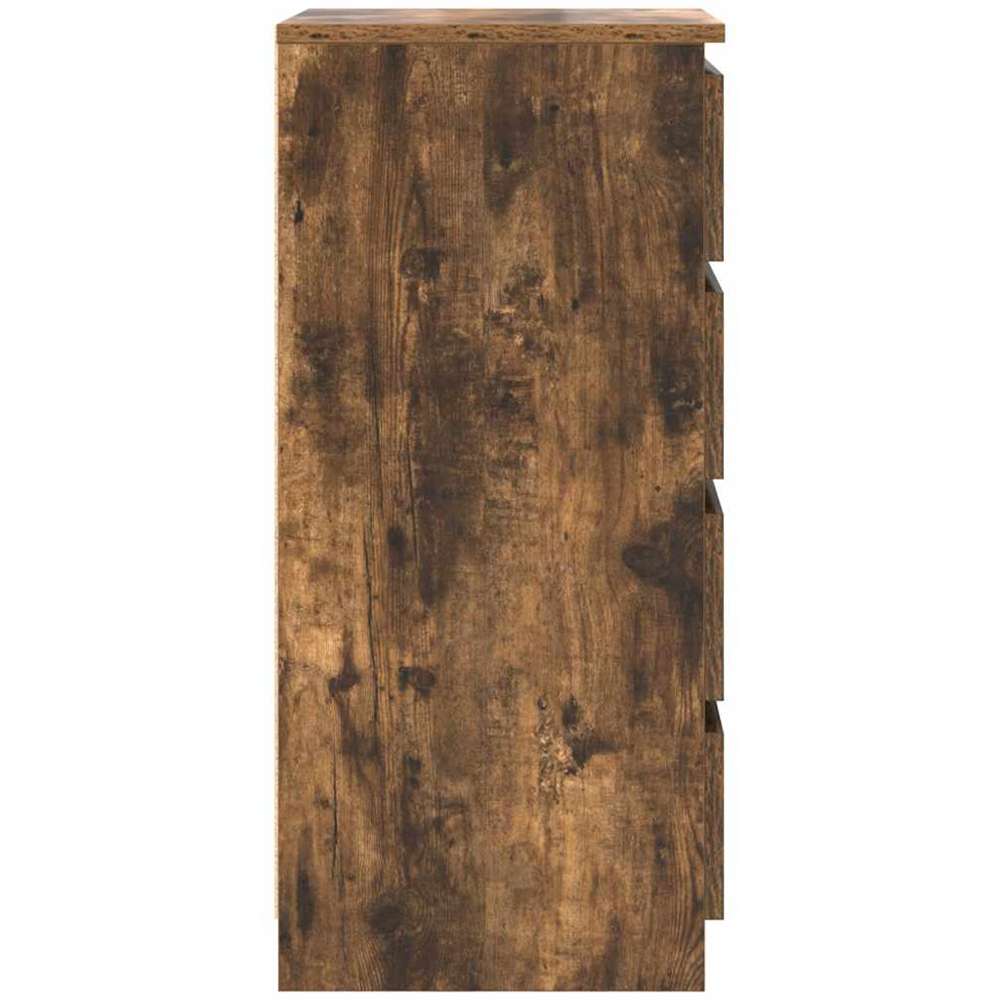 vidaXL 4 Drawer Smoked Oak Sideboard Image 7