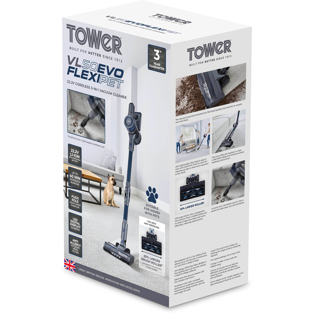 Tower VL50 Evo Flexi Pet 3-in-1 Cordless Vacuum Cleaner 22.2V Image 2