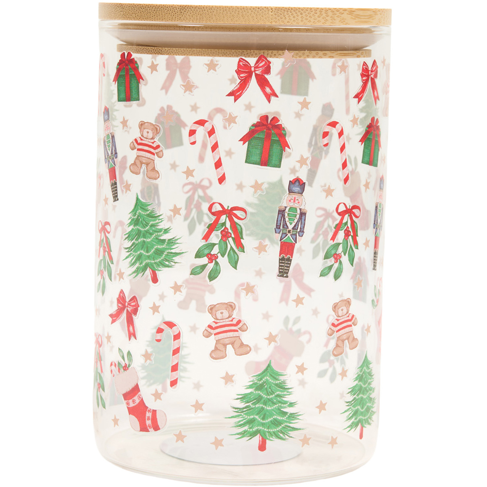 Christmas Glass Storage Jar Image 1
