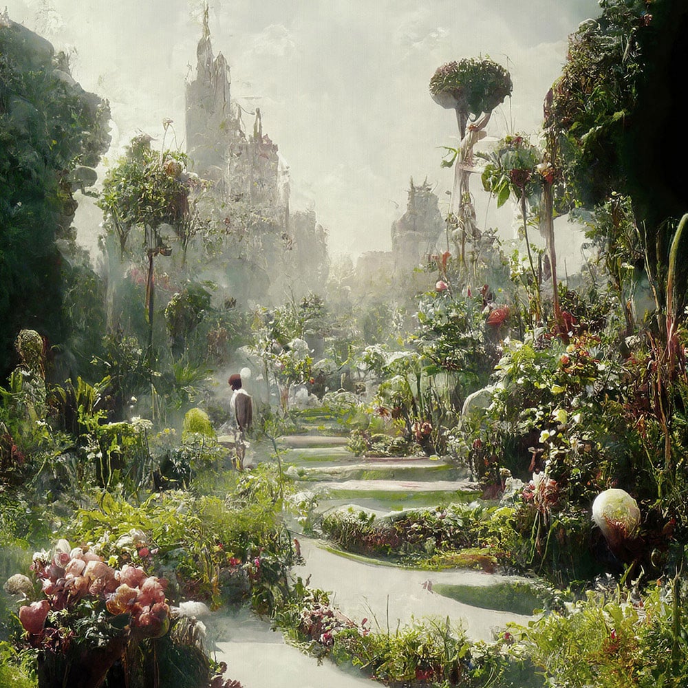 Erismann Garden Escape Digital 3 Panels Wall Mural Image 2