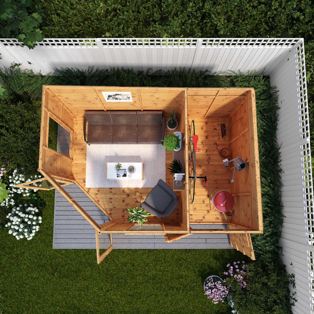 Mercia Corner Summerhouse with Side Shed 8 x 12ft Image 7