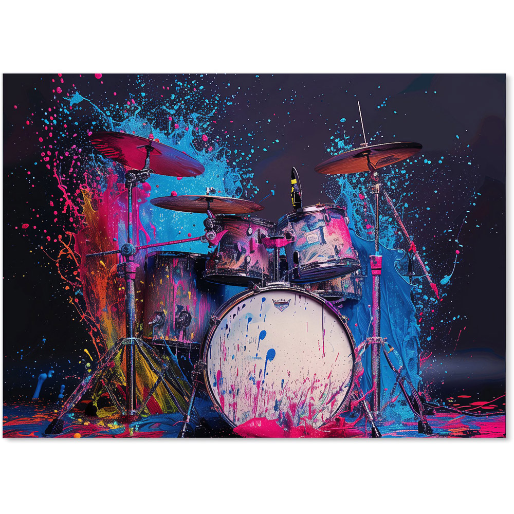 Warren Reed Designer Drumbeat Colours Glass Kitchen Splashback 65 x 90cm Image 2