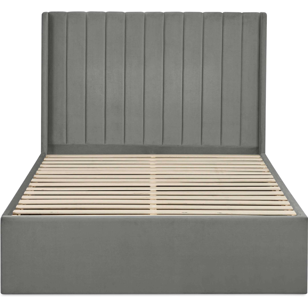 Julian Bowen Leila Steel Grey Double Bed with Dual Storage Door Image 4