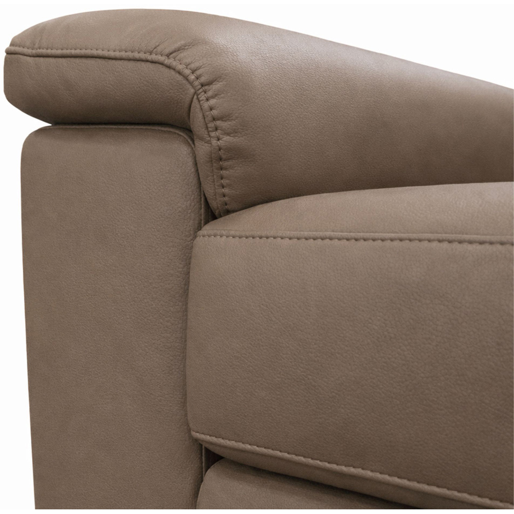 Aspire Marlowe Mushroom Leather Power Recliner Armchair with USB Charging Image 4