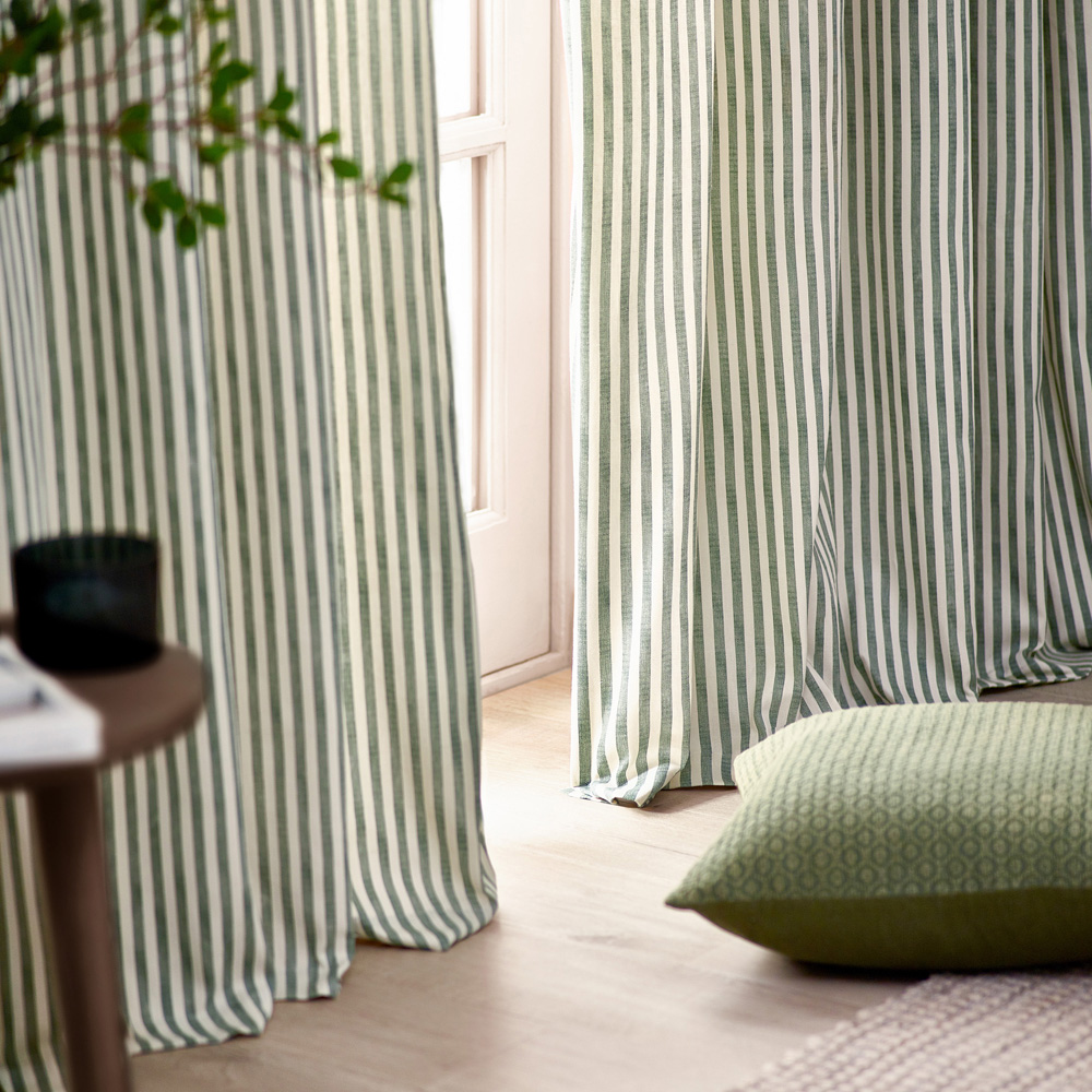Yard Hebden Forest Cotton Blackout Eyelet Curtains 117 x 137cm Image 4