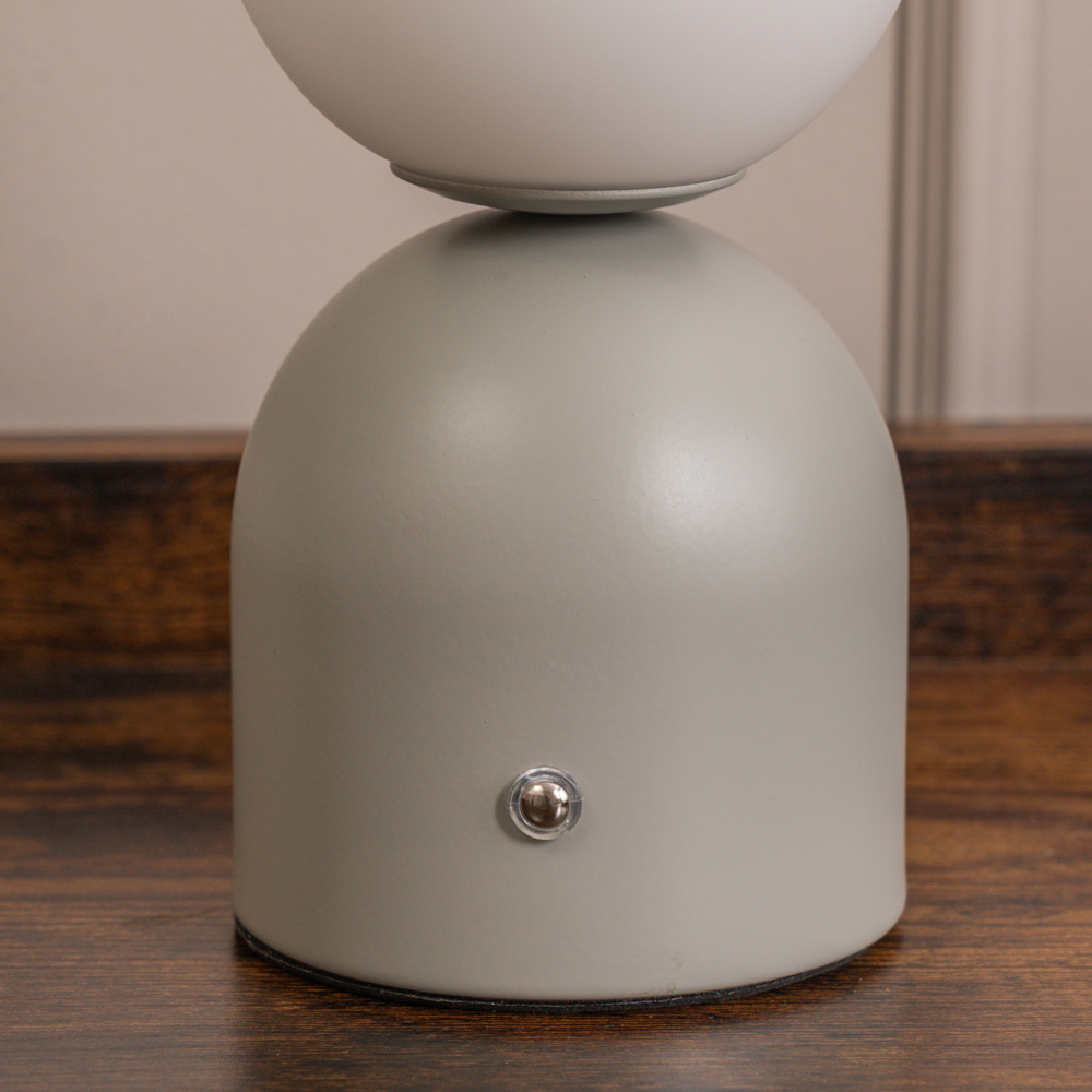 ValueLights Marlow Oyster Rechargeable LED Portable Table Lamp Image 4