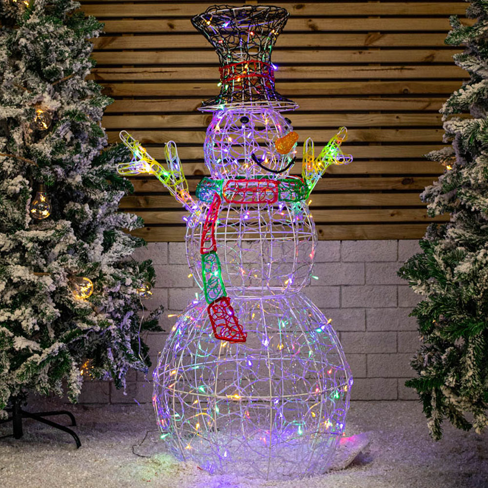 Samuel Alexander Light Up Soft Acrylic Snowman Christmas Decoration 130cm Image 1