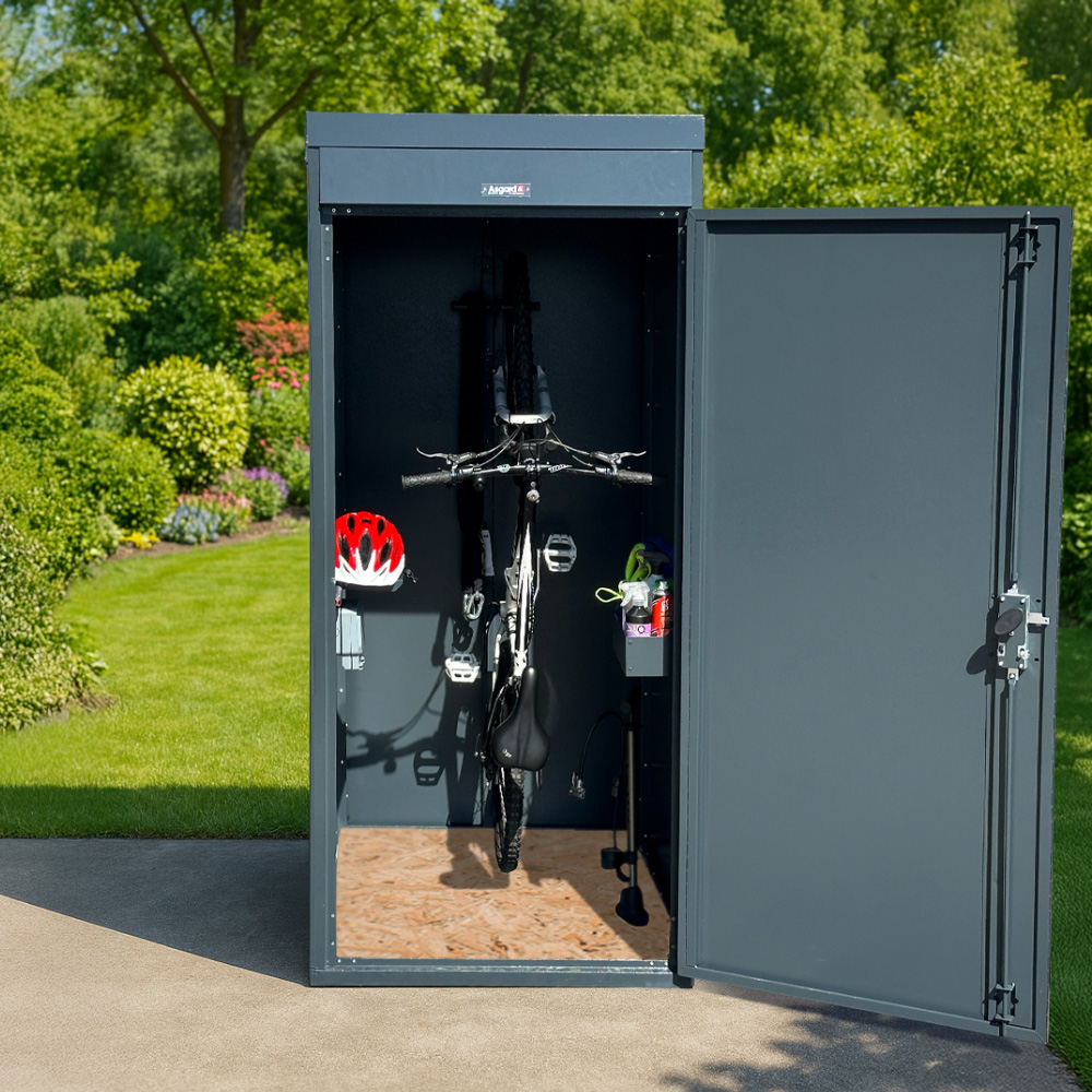 Asgard 2.6 x 3.6ft Cream Vertical Bike Locker Image 8