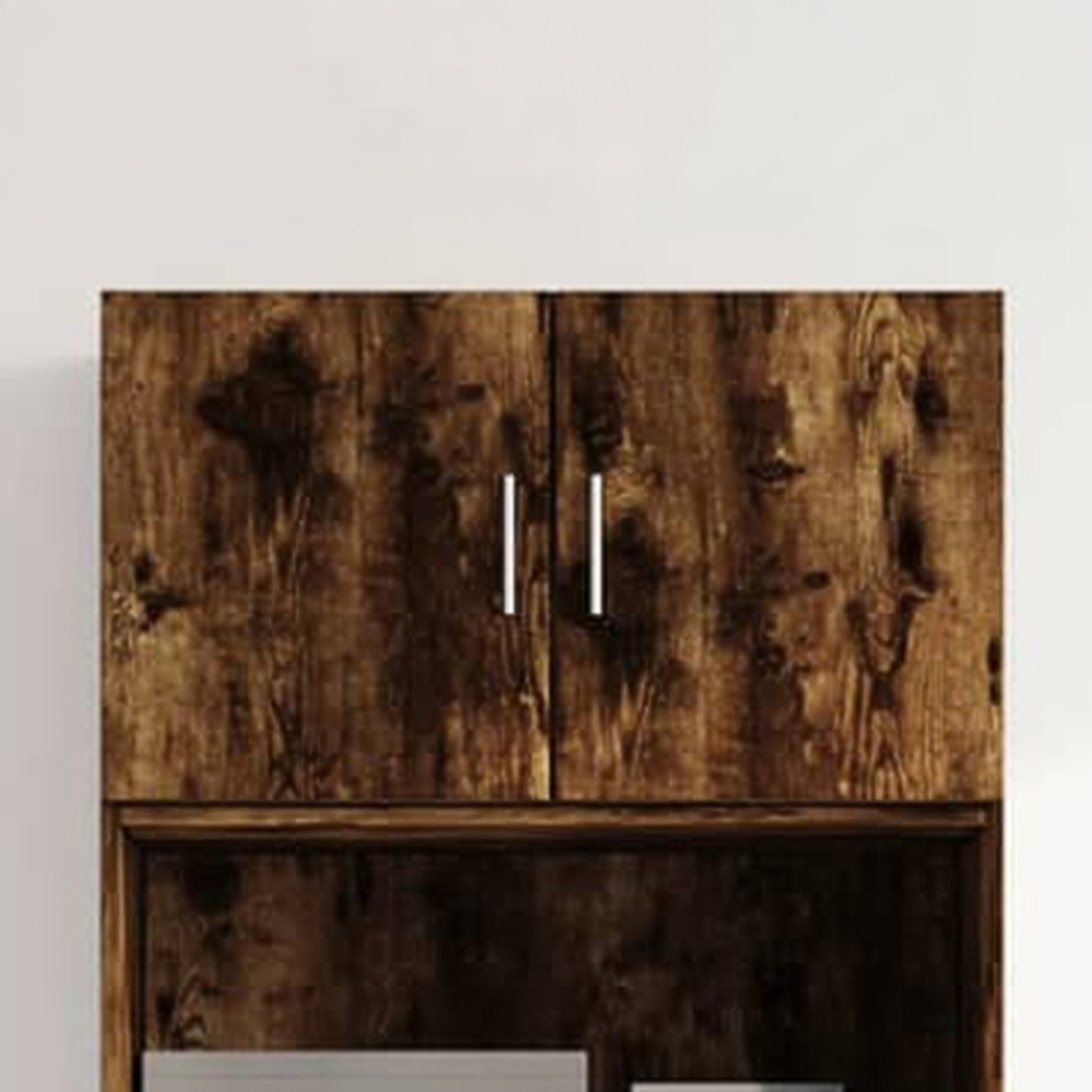 vidaXL 2 Door Smoked Oak Wall Cabinet Image 1
