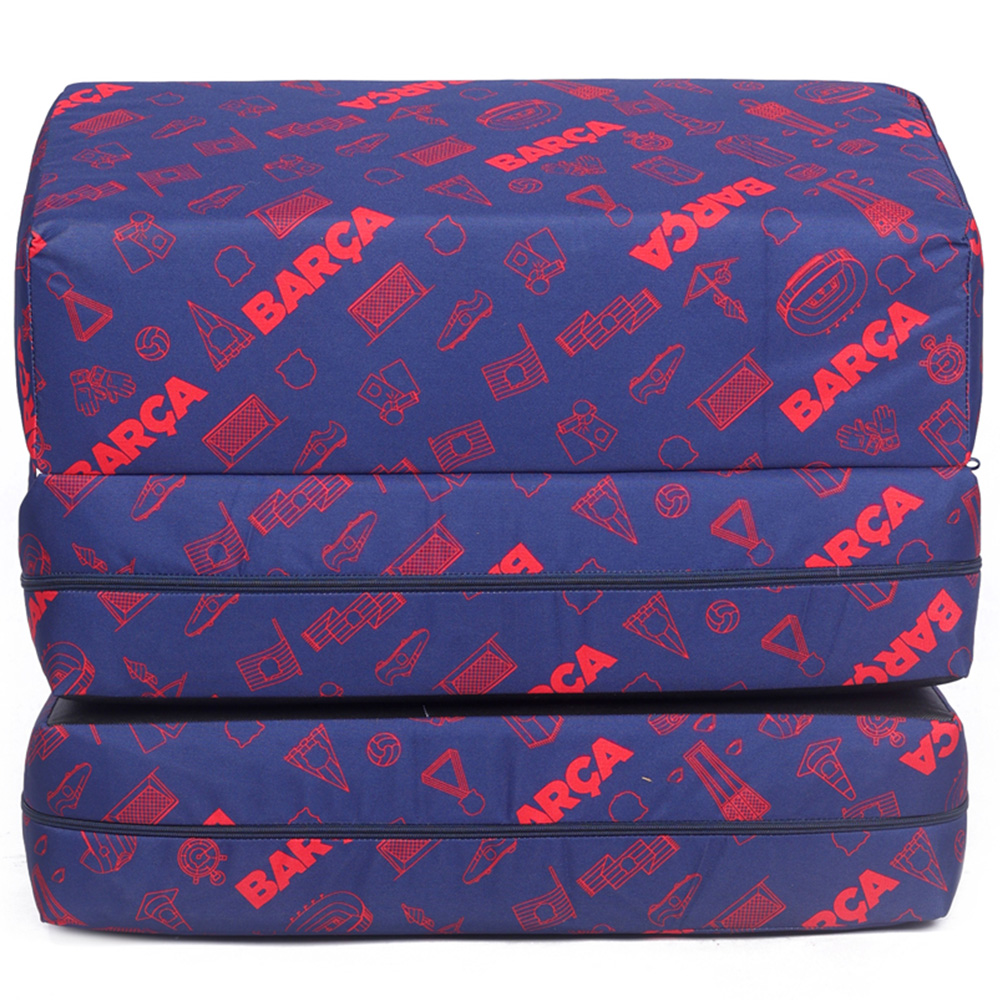 Kaikoo Barcelona Blue and Red Print Chair Bed Image 6