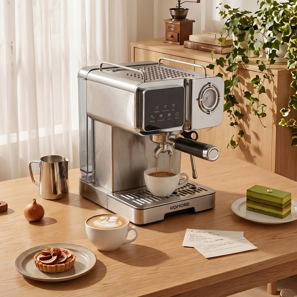 Living and Home EK110023 1.5L Espresso Machine with Pressure Gauge 350W Image 7