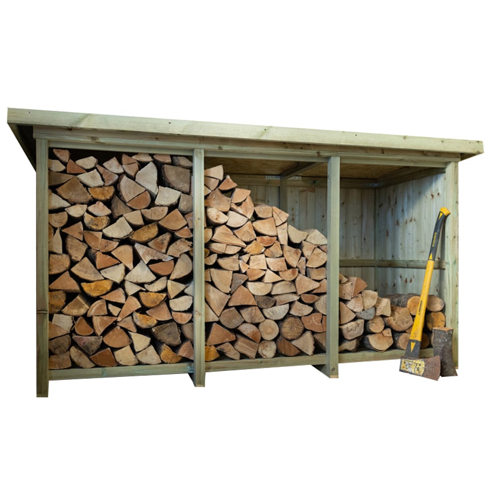 The Garden Village Billington 7 x 3ft Large Log Shed Image 1