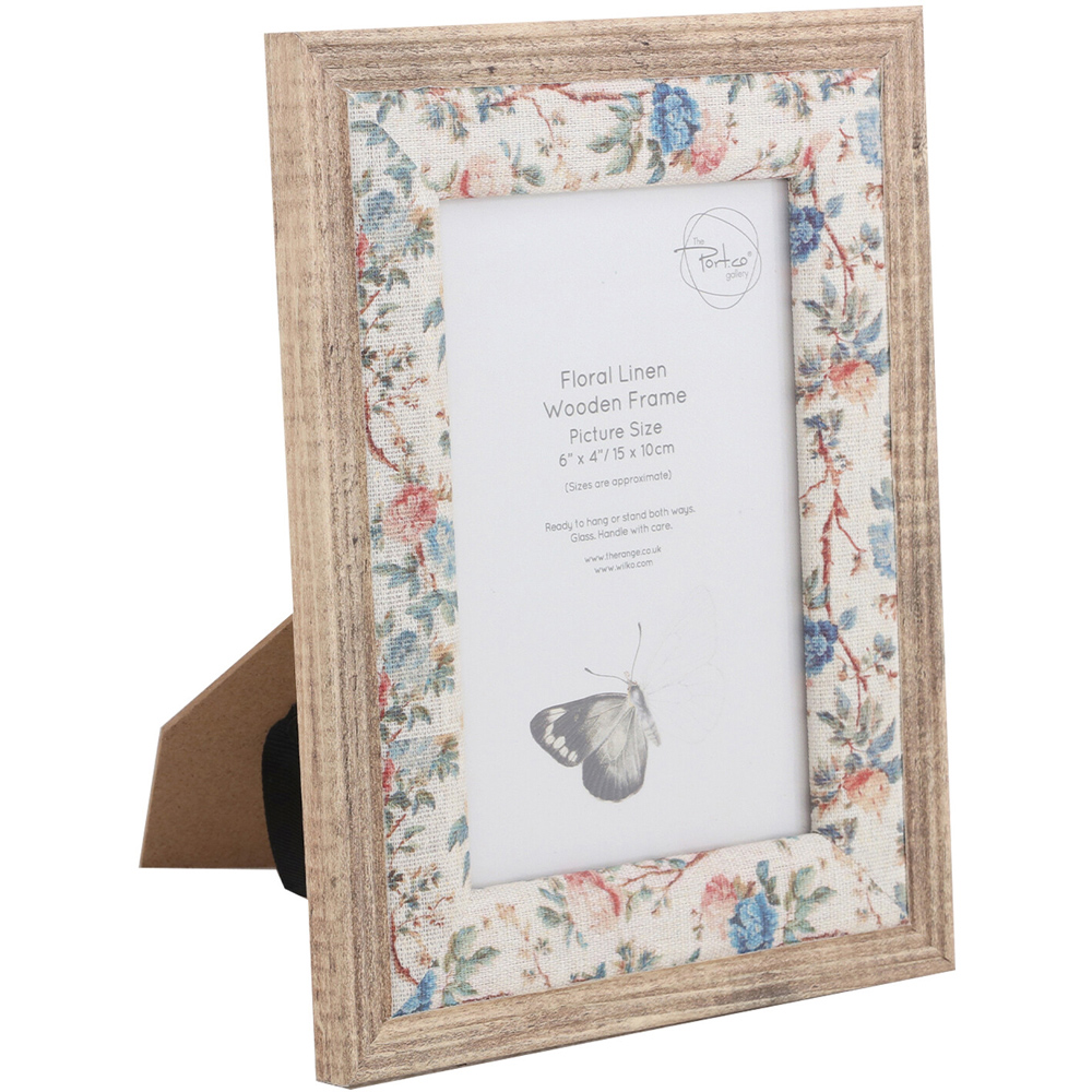Floral Linen Wooden Frame Image 3
