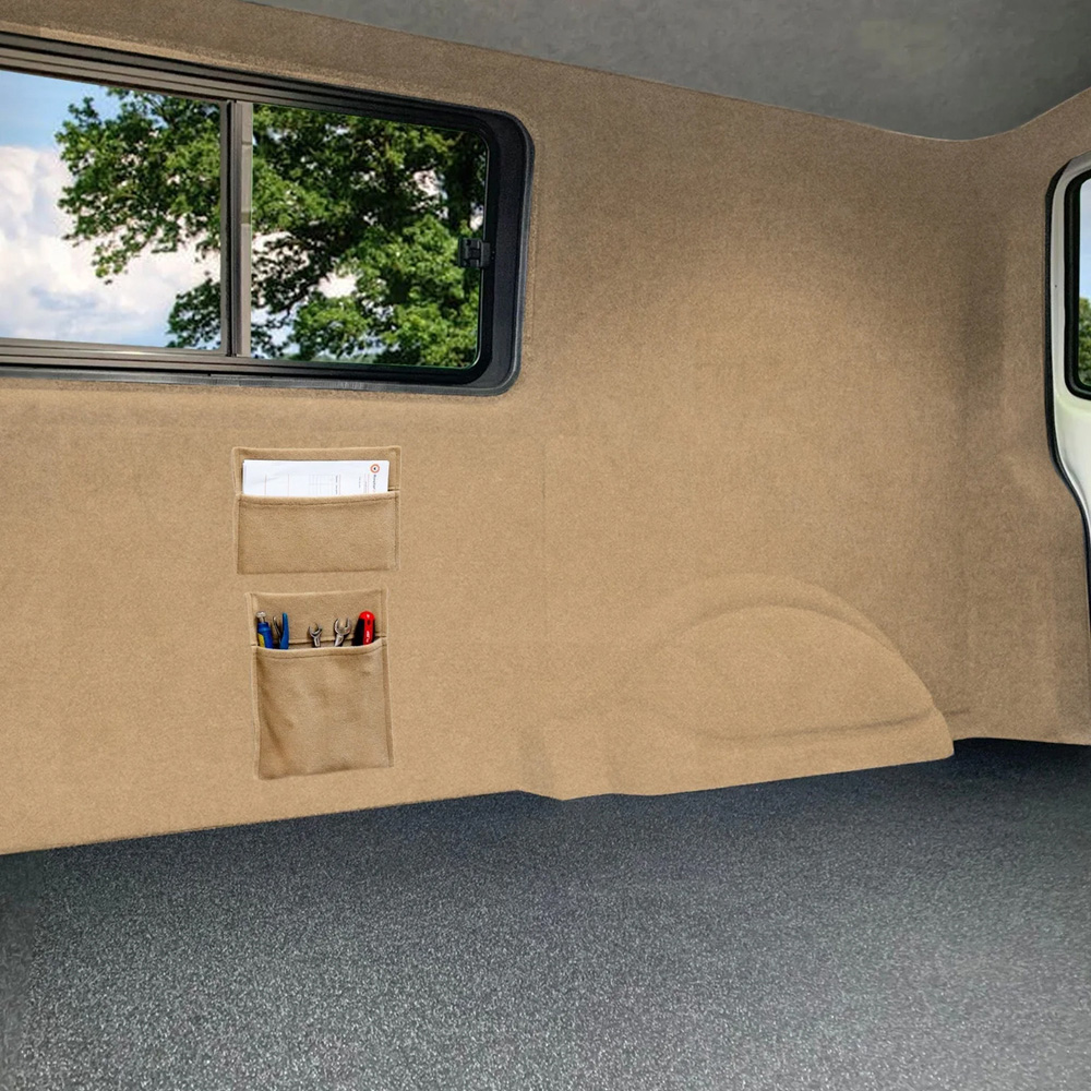 Monster Shop Beige Van Carpet Lining and Storage Pouches Set with Adhesive Glue Image 2