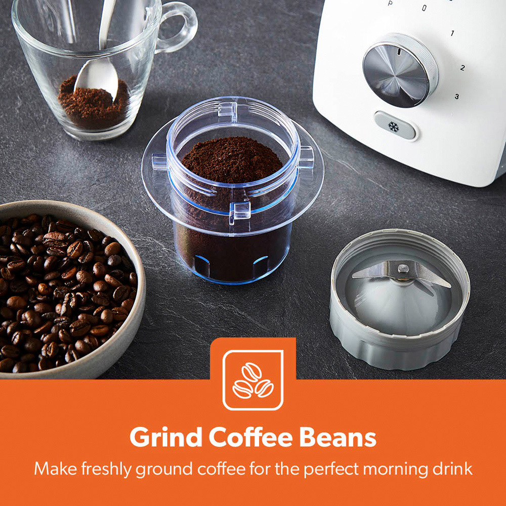Geepas GSB44109UK-WT White 1.8L 2-in-1 Food Jug Blender and Coffee Spice Grinder 600W Image 8