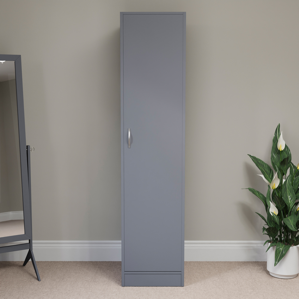 Vida Designs Riano Single Door Grey Wardrobe Image 3